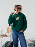Keep Smiling Hoodie Forest Green