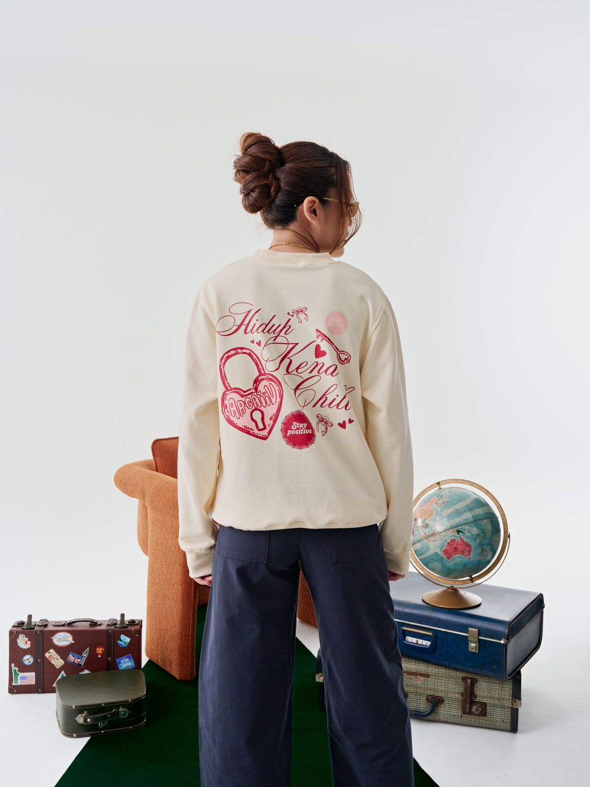 Love Lock Sweatshirt Cream