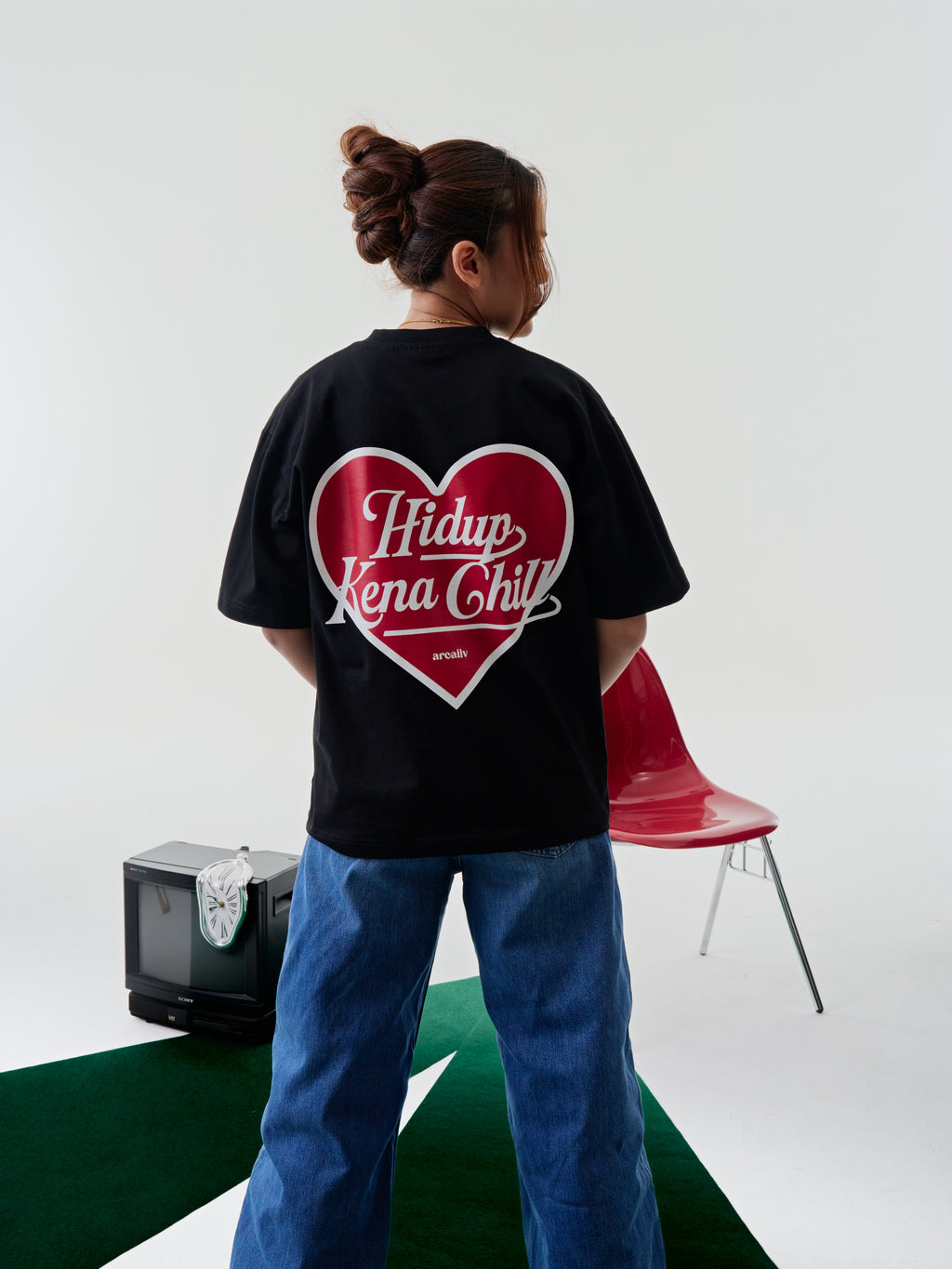 HKC Heart Black Tee