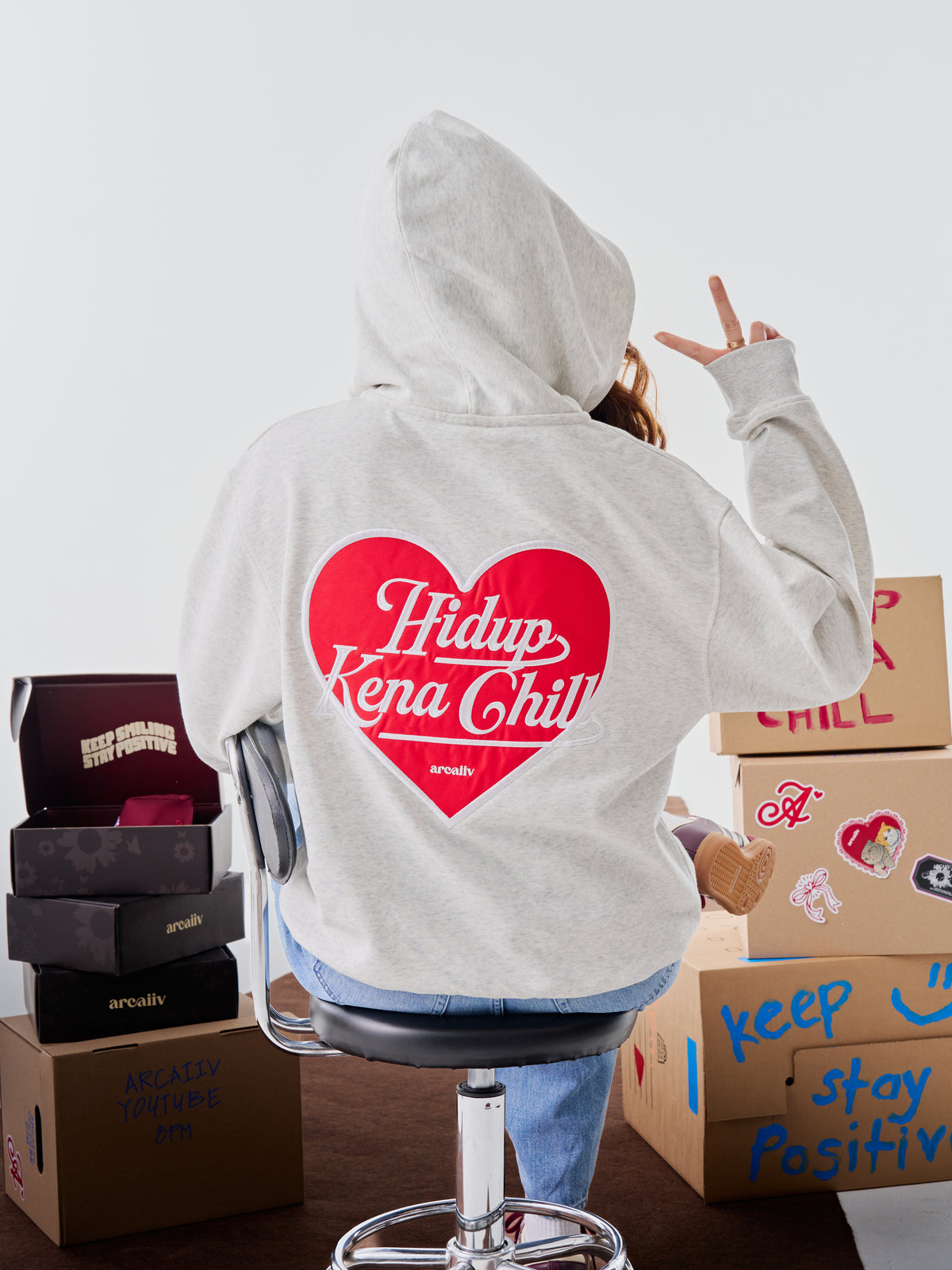 Arcaiiv Zipper Hoodie Concrete