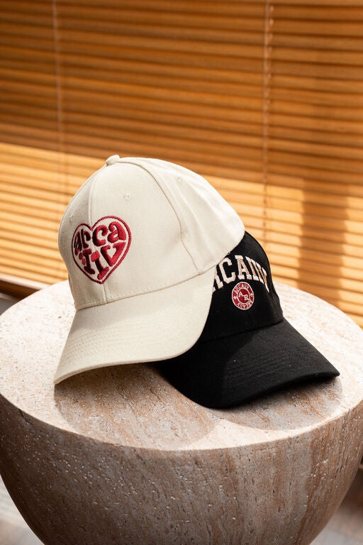 Beige Heart Baseball Cap