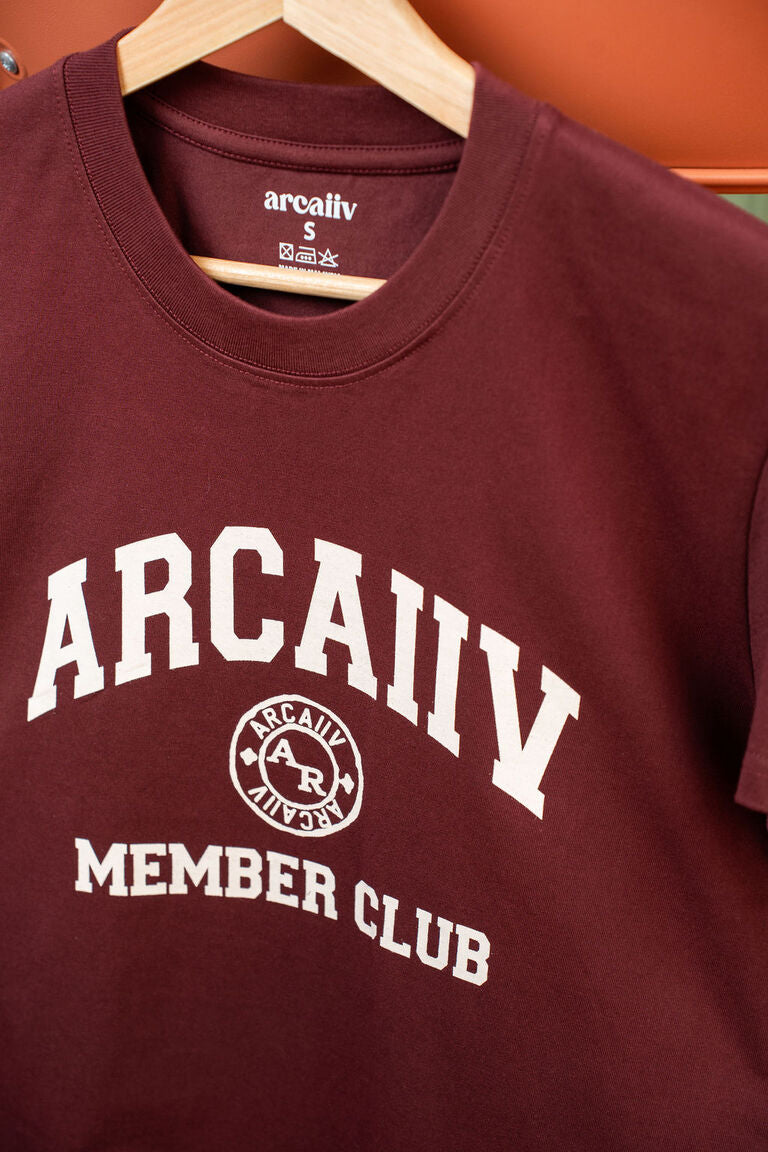 ARCAIIV Member Club Tee Maroon
