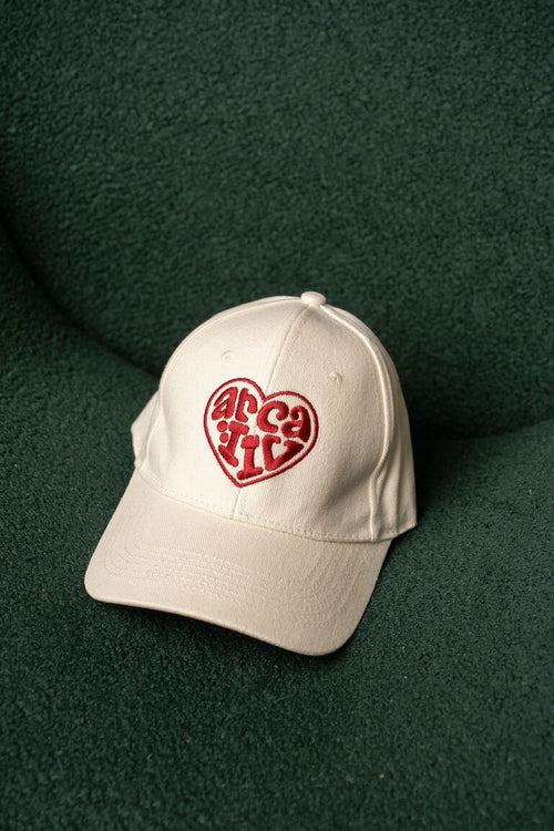Beige Heart Baseball Cap (SIGNED)