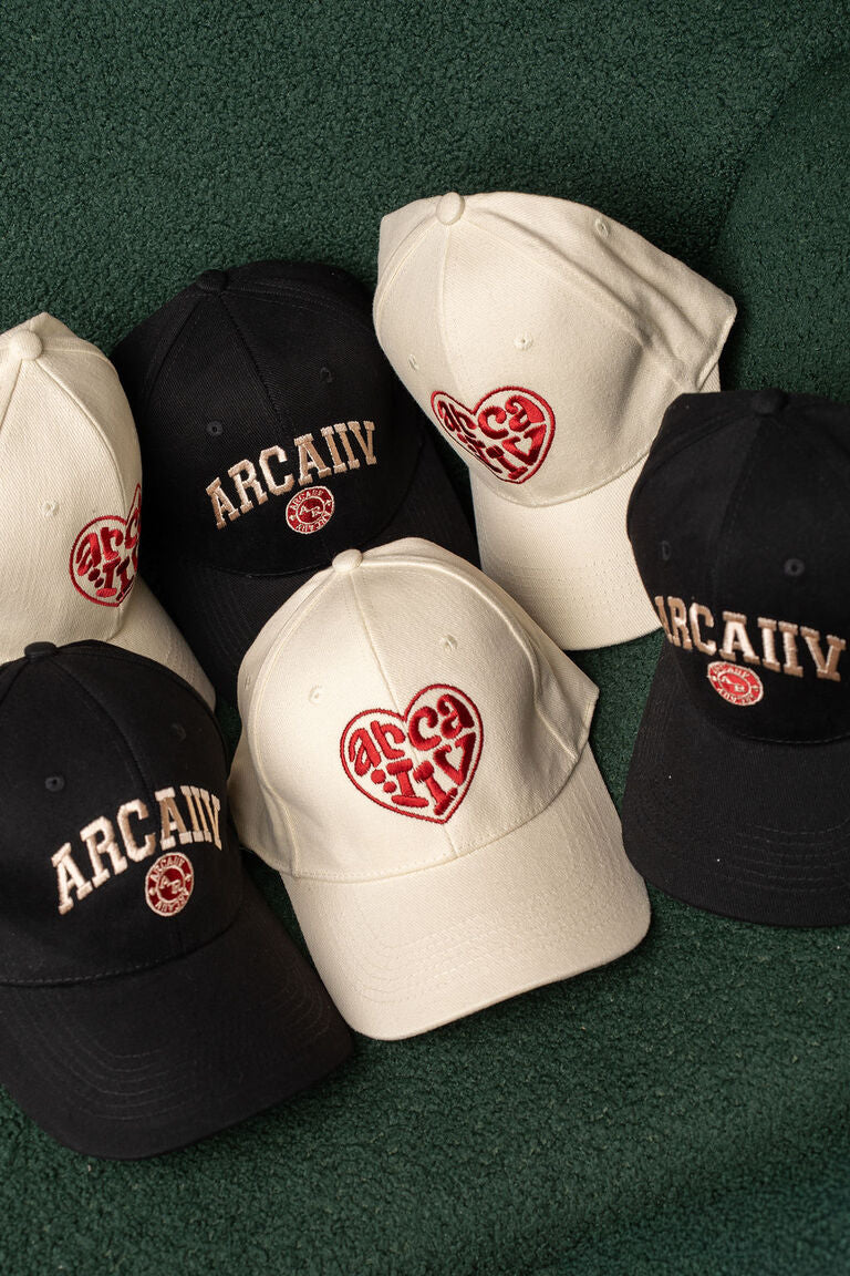 Beige Heart Baseball Cap