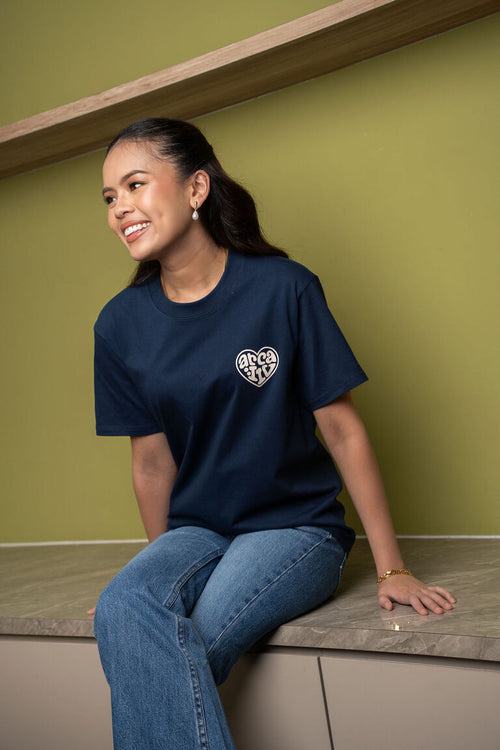 ARCAIIV Heart Club Tee Navy